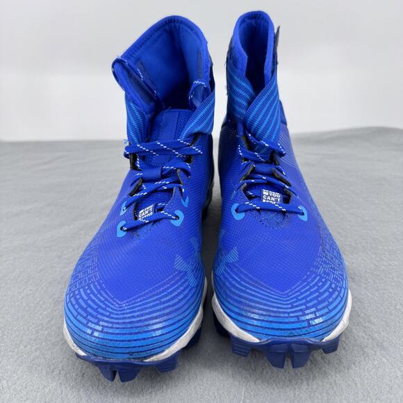 Under Armour Football Cleats Shoes Mens‎ Size 8 Blue High Top Strap 3023718-402 main image 4